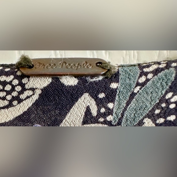 Free People Long Sleeve Stealing Fire V-neck Button Loop Bodice A-line Dress - Picture 9 of 12